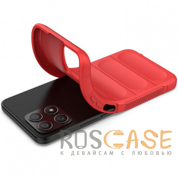 Фотография Красный Flex Silicone | Противоударный чехол для Honor X8 / X30i с защитой камеры и микрофиброй