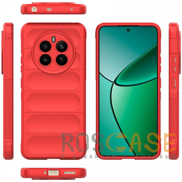 Фото Красный Flex Silicone | Противоударный чехол для Realme 12 Plus 5G / Realme 12 4G с защитой камеры и микрофиброй