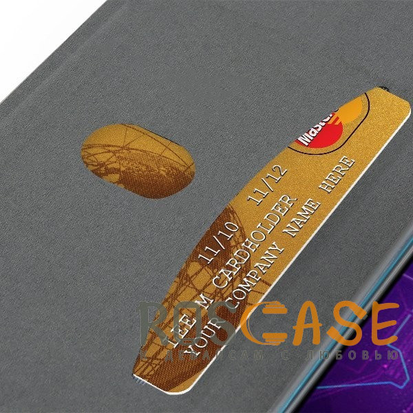 Изображение Черный Open Color | Чехол-книжка для Samsung Galaxy Note 10 Plus с функцией подставки и магнитом