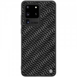 Nillkin Twinkle Silvery | Чехол с текстурной тканевой вставкой  для Samsung Galaxy S20 Ultra