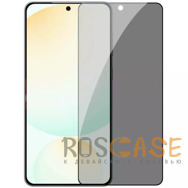 Фото Черный Nillkin Privacy | Защитное стекло Антишпион с системой автонаклеивания для Samsung Galaxy S25 Edge