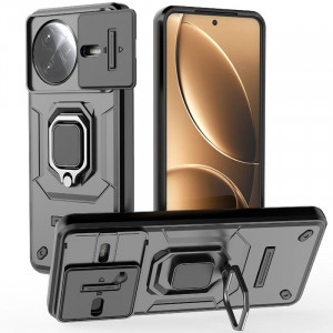 Transformer Ring Holder | Противоударный чехол с кольцом и шторкой камеры  для Xiaomi Poco F7 Ultra