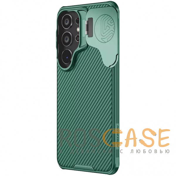 Фотография Зеленый Nillkin CamShield Prop | Чехол из пластика и TPU с защитой камеры и поддержкой Magsafe для Samsung Galaxy S24 Plus