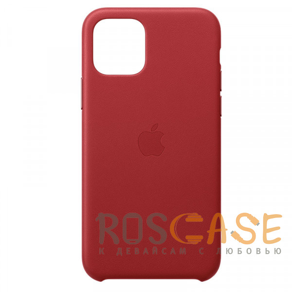 Фото Красный Чехол из экокожи Leather Case для iPhone 11 Pro