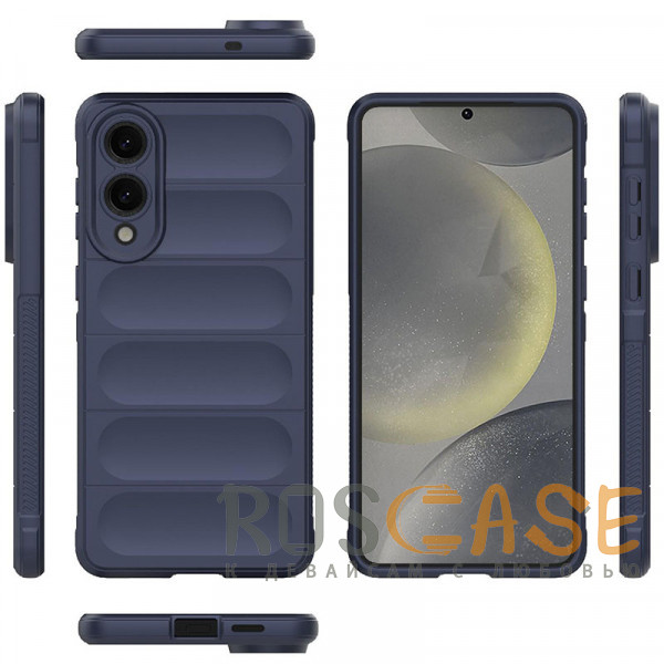 Фото Темно-синий Flex Silicone | Противоударный чехол для Samsung Galaxy S25 Edge с защитой камеры и микрофиброй