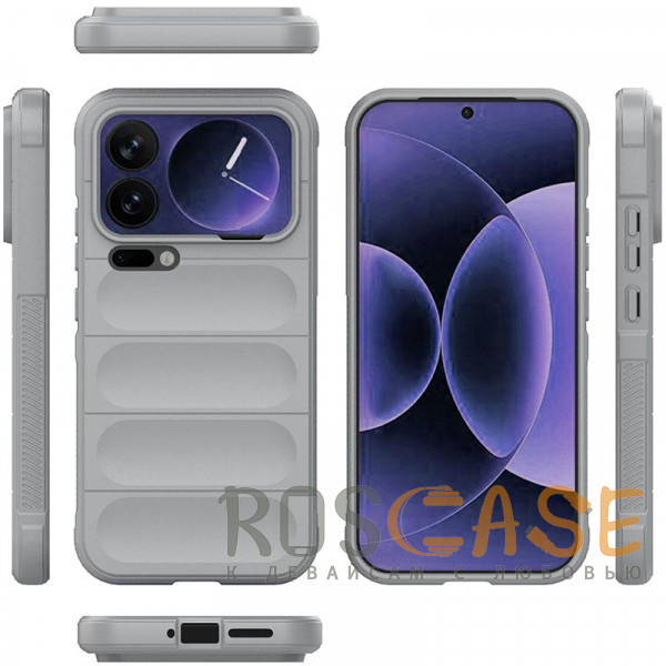 Фото Серый Flex Silicone | Противоударный чехол для Xiaomi Mi 17 Pro Max с защитой камеры и микрофиброй