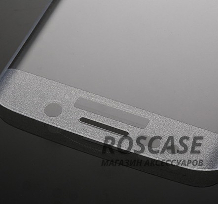 Фотография Серебряный Противоударное закаленное стекло 0.2mm с защитой на весь экран Samsung G925F Galaxy S6 Edge (2.5D)