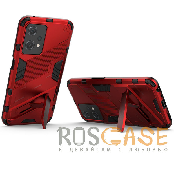 Фотография Красный Megatron | Противоударный чехол-подставка для Realme 9 Pro / Q5 5G / OnePlus Nord CE 2 Lite