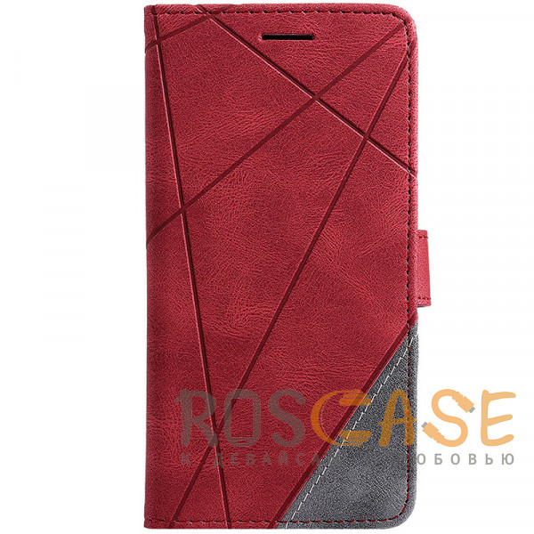 Фотография Красный Retro Book | Кожаный чехол книжка / кошелек из Premium экокожи для Xiaomi Redmi 13C / Poco C65 4G