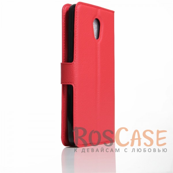 Фотография Красный Wallet | Кожаный чехол-кошелек с внутренними карманами для Meizu M5 Note
