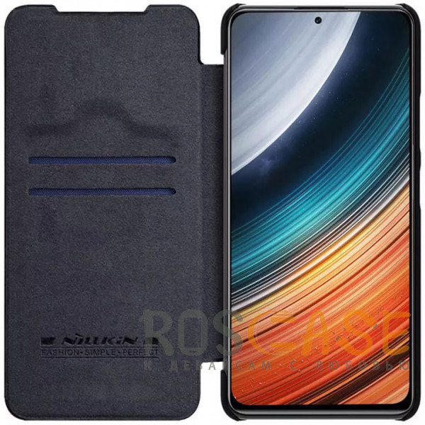 Изображение Черный Nillkin Qin | Чехол-книжка из Premium экокожи для Xiaomi Poco F4 / Redmi K40S