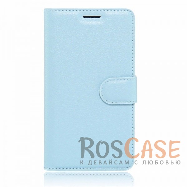Фото Голубой Wallet | Кожаный чехол-кошелек с внутренними карманами для Meizu M3 Note