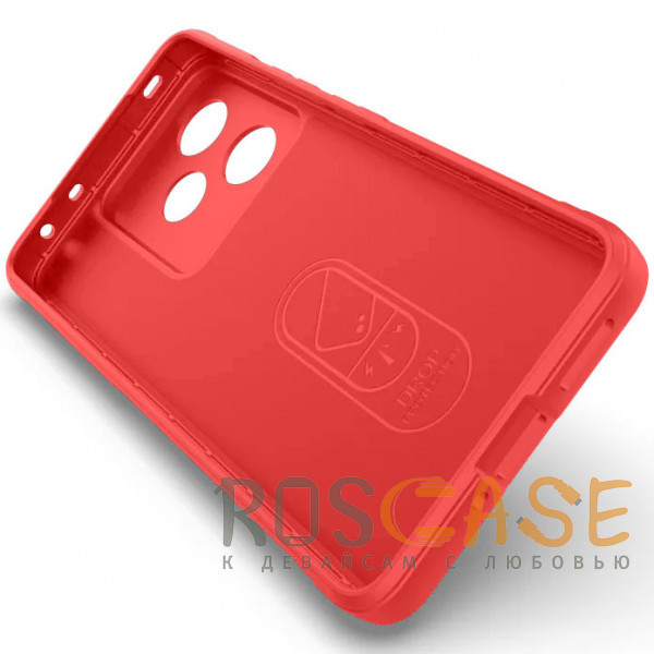 Изображение Красный Flex Silicone | Противоударный чехол для Realme GT7 / GT 7 / 7T с защитой камеры и микрофиброй