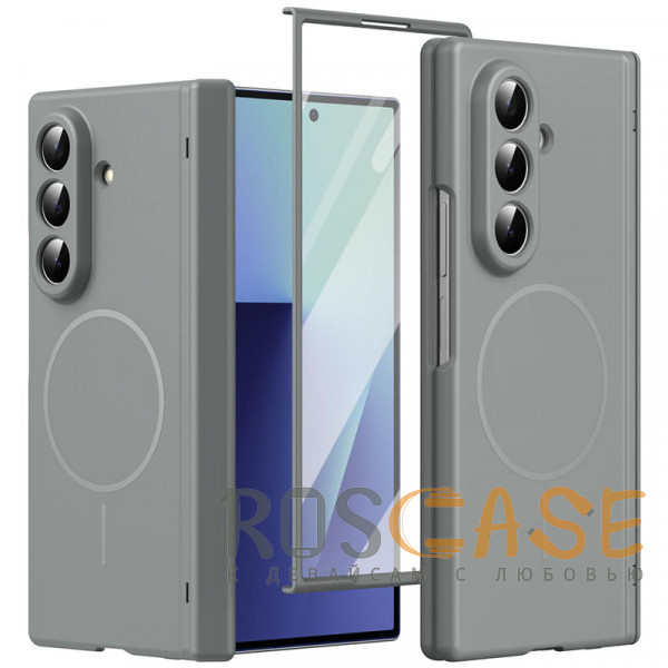 Фото Серый Чехол 3D с Magsafe и внешним стеклом для Samsung Galaxy Z Fold 7