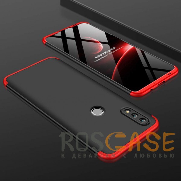 Фотография Черный / Красный GKK LikGus 360° | Двухсторонний чехол для Huawei Honor 10 Lite  / P Smart (2019) с защитными вставками