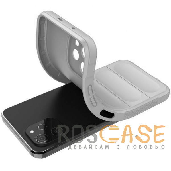 Фотография Серый Flex Silicone | Противоударный чехол для Huawei Nova Y61 4G с защитой камеры и микрофиброй