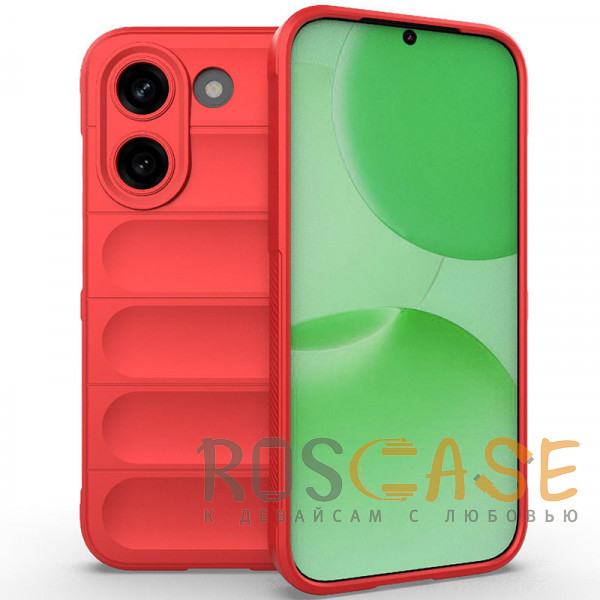 Фото Красный Flex Silicone | Противоударный чехол для Poco X8 Pro / Xiaomi Turbo 5 с защитой камеры