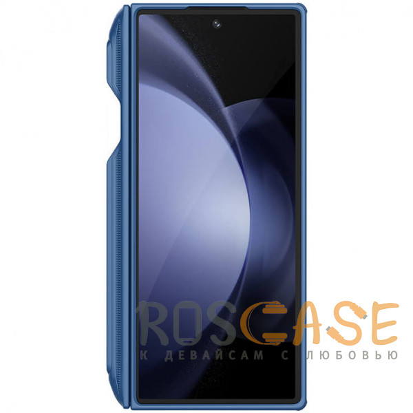 Фотография Синий Nillkin Super Frosted Shield | Матовый пластиковый чехол для Samsung Galaxy Z Fold 6 с держателем для S Pen