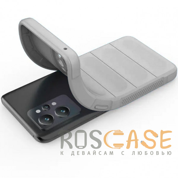 Фотография Серый Flex Silicone | Противоударный чехол для Realme GT2 Pro с защитой камеры и микрофиброй
