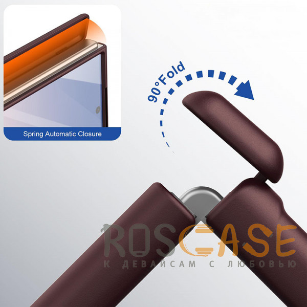 Фото Бордовый Чехол 3D с Magsafe и внешним стеклом для Samsung Galaxy Z Fold 6