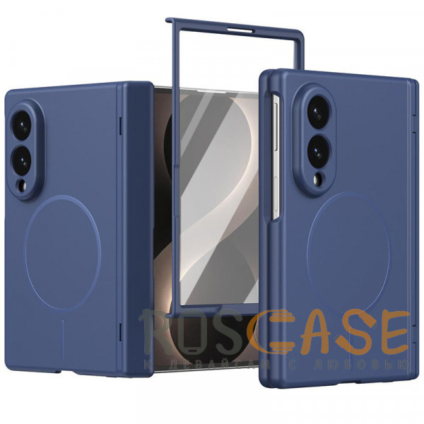 Фото Темно-синий Чехол 3D с Magsafe и внешним стеклом для Samsung Galaxy Z Fold 8