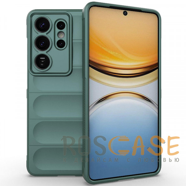 Фото Зеленый Flex Silicone | Противоударный чехол для Samsung Galaxy S26 Ultra с защитой камеры и микрофиброй