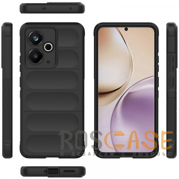 Фото Черный Flex Silicone | Противоударный чехол для Realme 14T 5G с защитой камеры и микрофиброй