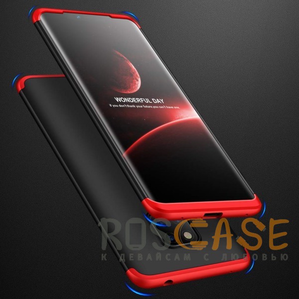 Изображение Черный / Красный GKK LikGus 360° | Двухсторонний чехол для Huawei Mate 20 Pro с защитными вставками