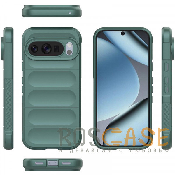 Фото Зеленый Flex Silicone | Противоударный чехол для Google Pixel 10 / 10 Pro с защитой камеры и микрофиброй