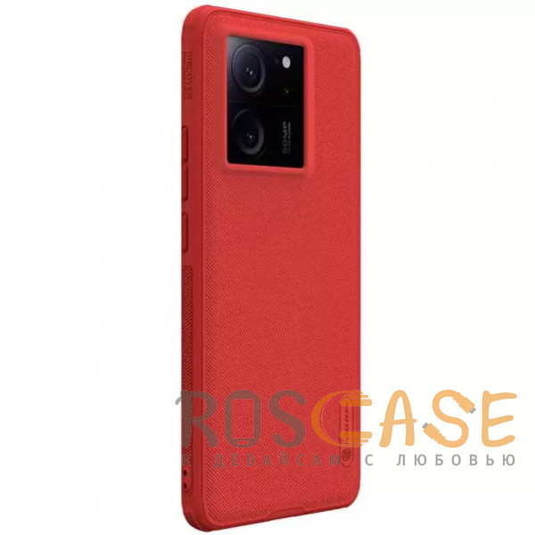 Фотография Красный Nillkin Super Frosted Shield Pro | Матовый чехол из пластика и ТПУ для Xiaomi Mi 13T / Mi13T Pro / Redmi K60 Ultra