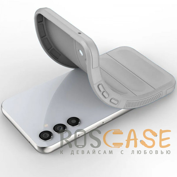 Фотография Серый Flex Silicone | Противоударный чехол для Samsung Galaxy A35 5G с защитой камеры и микрофиброй