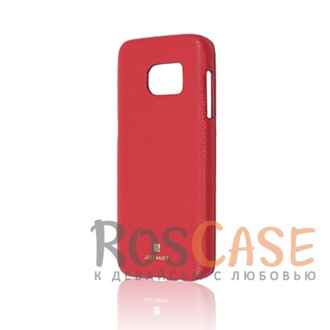 Фотография Красный Накладка Just Must SU II Collection с олеофобным покрытием для Samsung G930F Galaxy S7