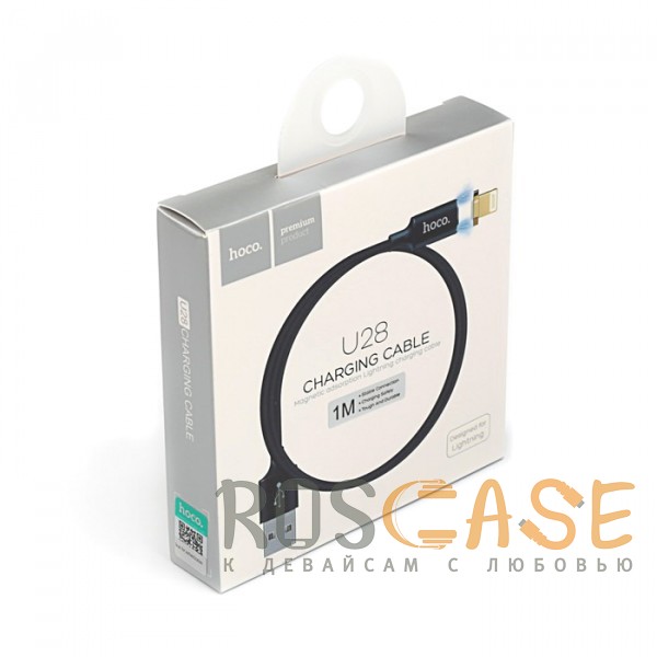 Фотография Черный Hoco U28 | Магнитный дата кабель USB to microUSB (100 cм)