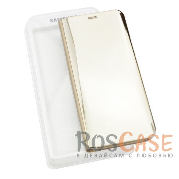 Изображение Золотой / Gold Чехол-книжка Clear View Standing Cover с прозрачной обложкой и функцией подставки для Samsung G955 Galaxy S8 Plus