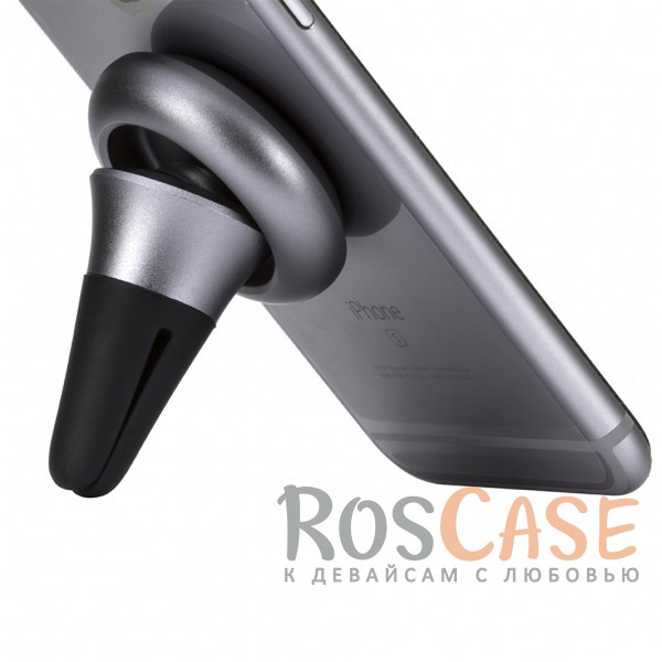 Фотография Серый / Grey Универсальный магнитный держатель Rock Air Vent для смартфонов (Version D)