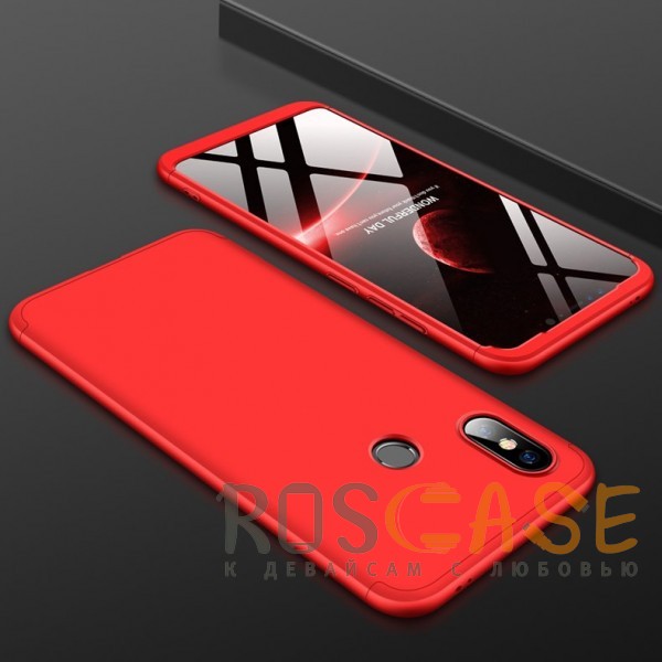 Фото Красный GKK LikGus 360° | Двухсторонний чехол для Xiaomi Mi 8 с защитными вставками
