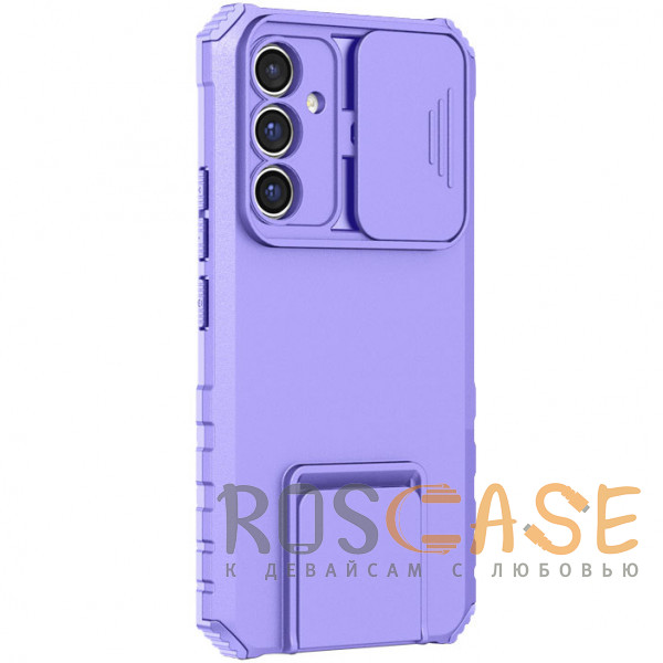 Изображение Фиолетовый CamShield Holder | Противоударный чехол-подставка для Samsung Galaxy S23 FE с защитой камеры