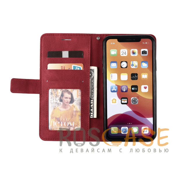 Изображение Красный Retro Book | Кожаный чехол книжка / кошелек из Premium экокожи для Samsung Galaxy S20 FE