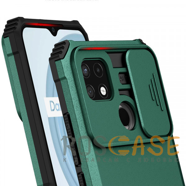 Изображение Зеленый CamShield Holder | Противоударный чехол-подставка для Realme C21 / C21Y / C25Y с защитой камеры