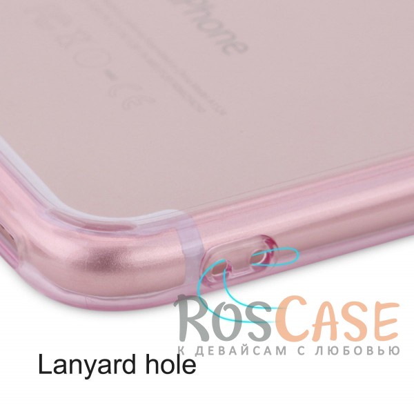 Фотография Розовый / Transparent pink Rock Pure | Пластиковый чехол для Apple iPhone 7 / 8 (4.7") с дополнительной защитой углов и кнопок