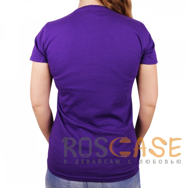 Фотография Фиолетовый Muscle Rabbit | Женская футболка с принтом "Train hard"