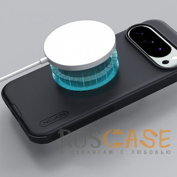 Изображение Черный Nillkin Super Frosted Shield Magnetic | Пластиковый чехол с поддержкой Magsafe для Google Pixel 10 / 10 Pro
