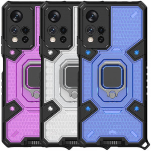 Honeycomb Armor | Противоударный чехол с защитой камеры и кольцом  для Xiaomi Redmi Note 11 Pro (Plus)