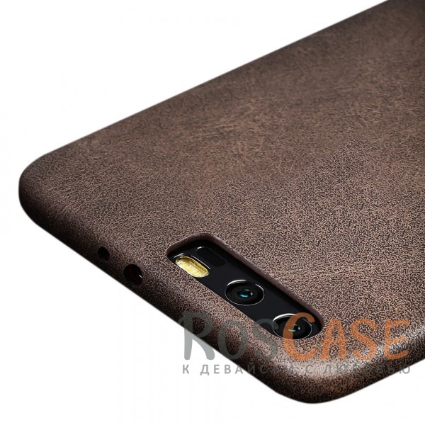 Изображение Коричневый Винтажный чехол накладка из искусственной кожи с матовой фактурой для Huawei Honor 9