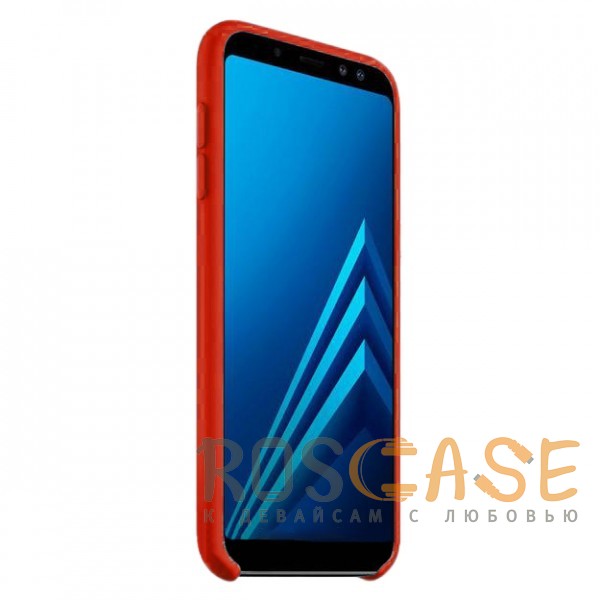 Изображение Красный / Red Силиконовый чехол для Samsung Galaxy A6 Plus (2018) с покрытием Soft Touch