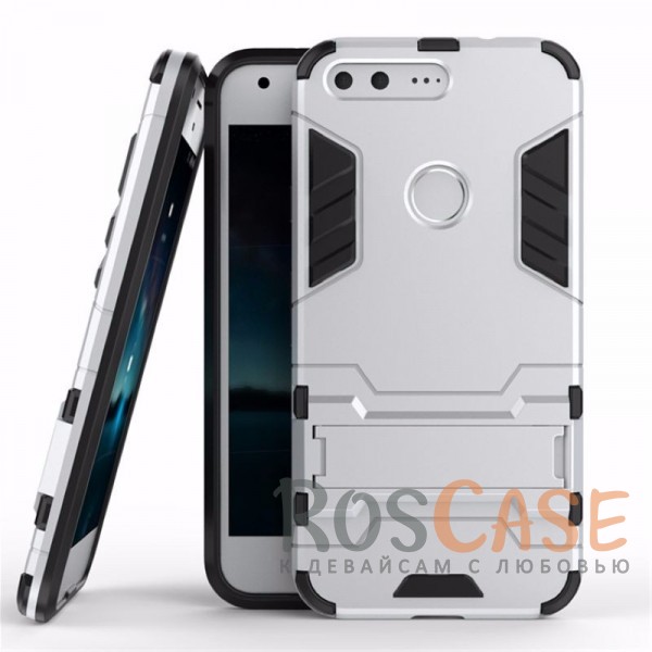 

Transformer | Противоударный чехол для Google Pixel с мощной защитой корпуса (Серебряный / Satin Silver)