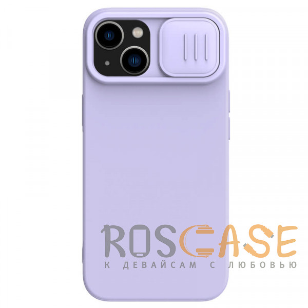 Фото Фиолетовый Nillkin CamShield Silky Magnetic | Силиконовый чехол для магнитной зарядки с защитой камеры для iPhone 14