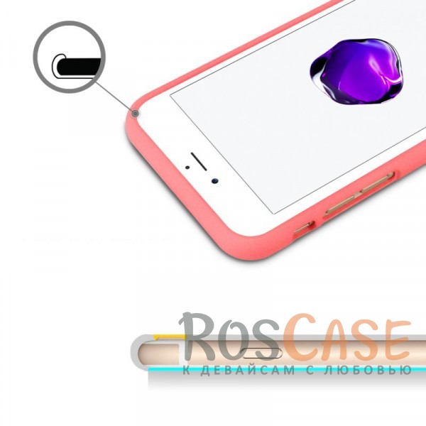Изображение Розовый Гибкий матовый защитный чехол Mercury Soft Feeling Jelly с поверхностью Soft-Touch для Apple iPhone 7 plus / 8 plus (5.5")