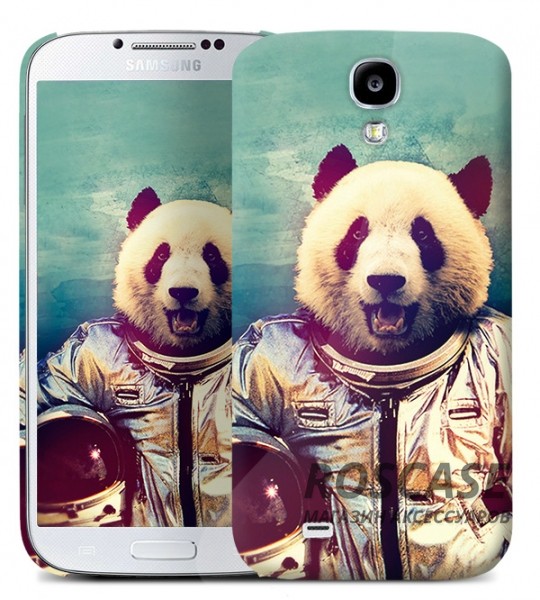фото оригинальный чехол «Панда-космонавт» для Samsung Galaxy S4 / Galaxy S4 mini (+ пленка)