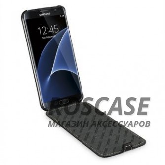 Фото Черный / Black TETDED натур. кожа | Чехол-флип для Samsung G935F Galaxy S7 Edge